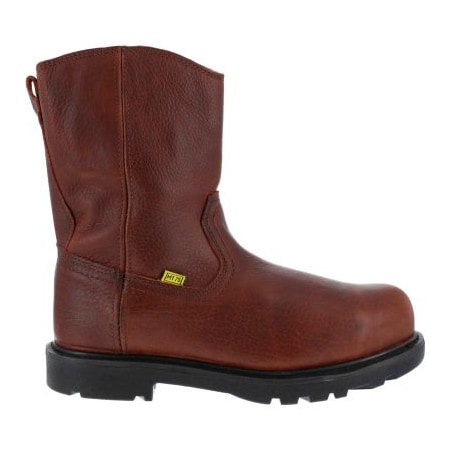 Warson Brands. Iron Age IA0195 Men's 10in Wellington Flex-Met Leather Boot w/ Side Zipper, Brown, Size 14 M IA0195-M-14